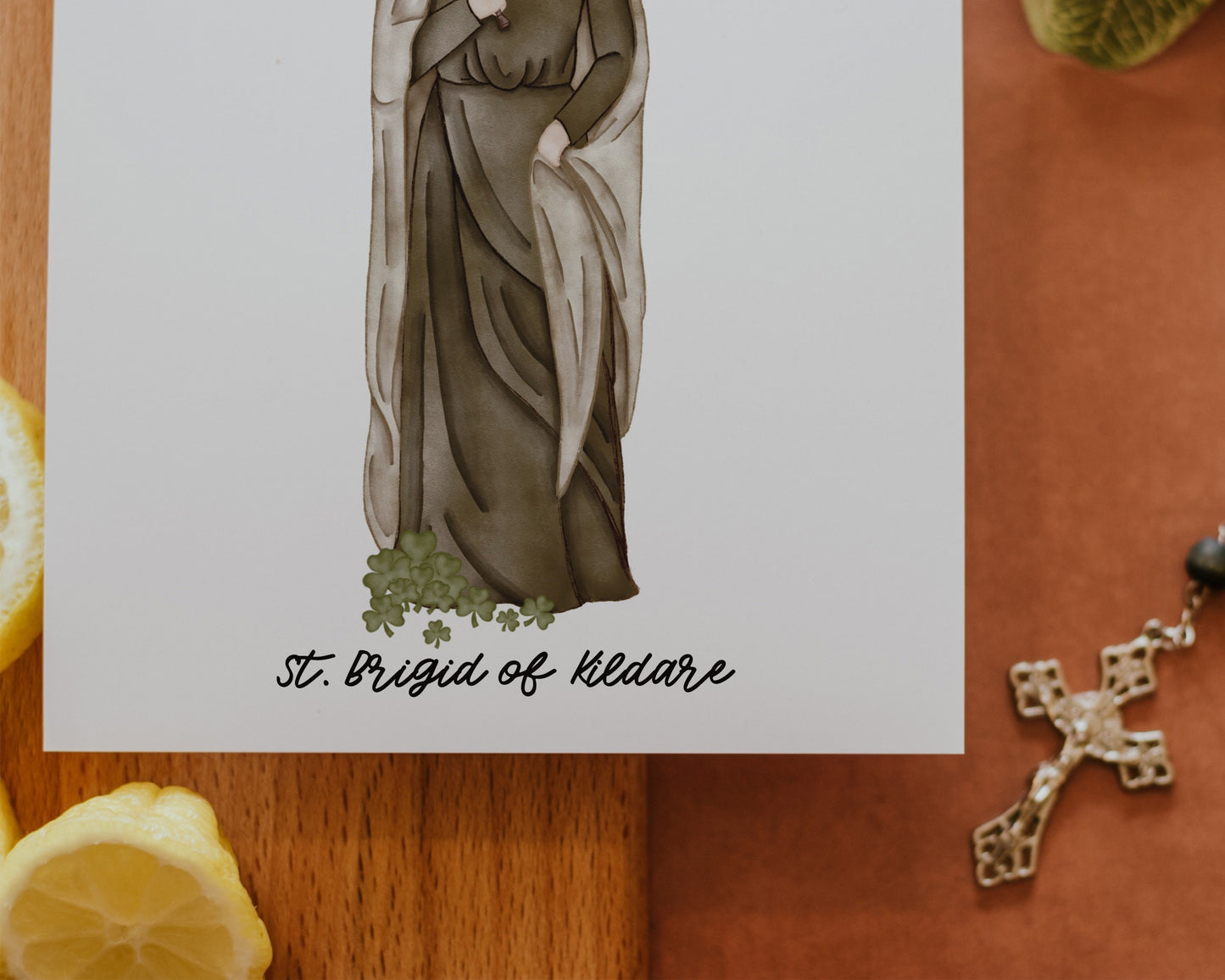 Saint Brigid of Kildare | Saint Card | Saint Print | Catholic Gift