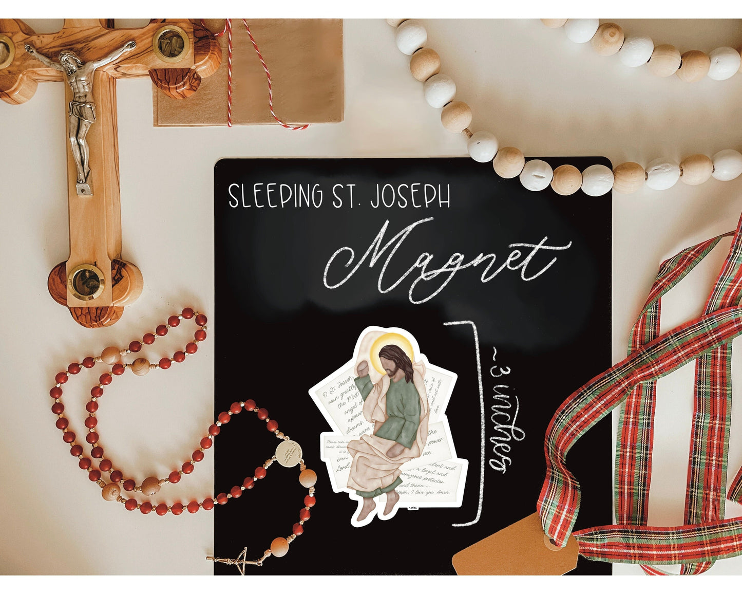 Sleeping St. Joseph Magnet // Saint Magnet // Saint Decal // Catholic Magnet // Catholic Gift