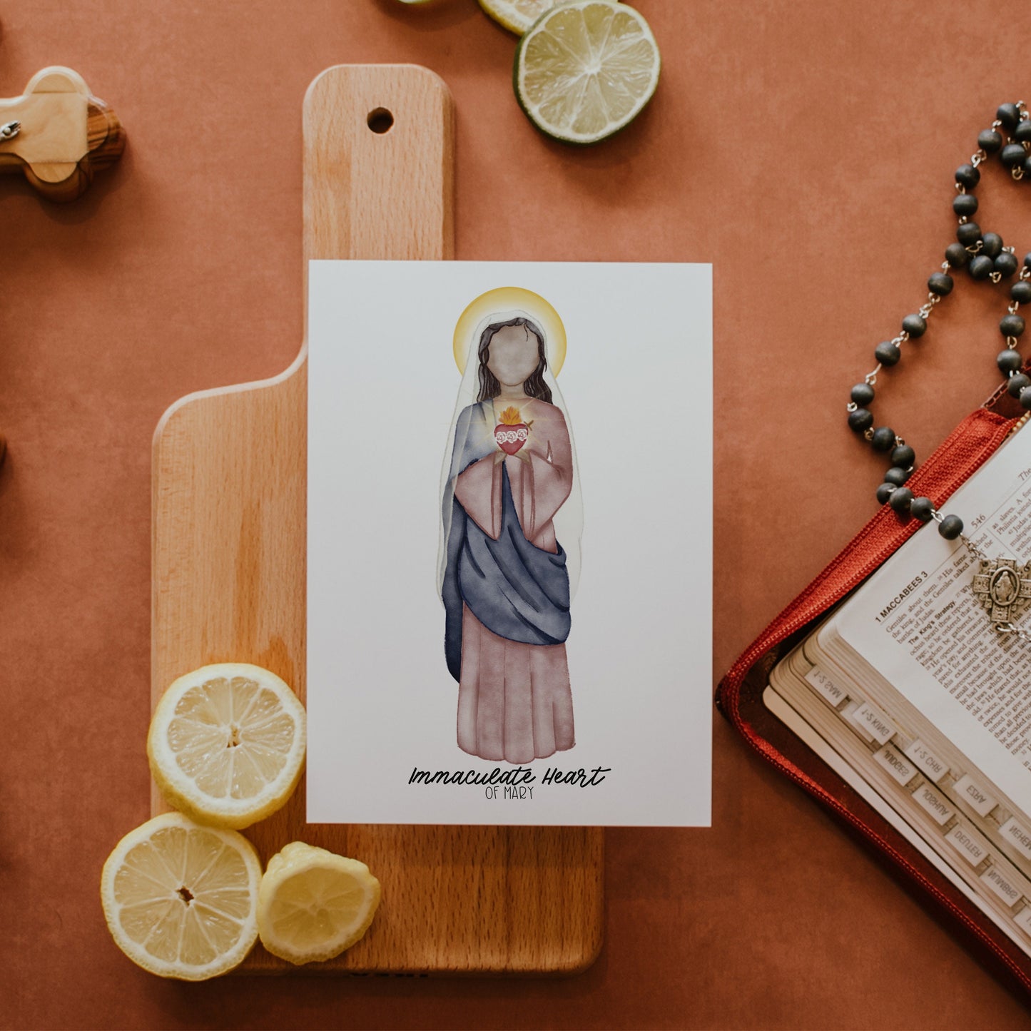 Immaculate Heart of Mary | Saint Card | Saint Print | Catholic Gift