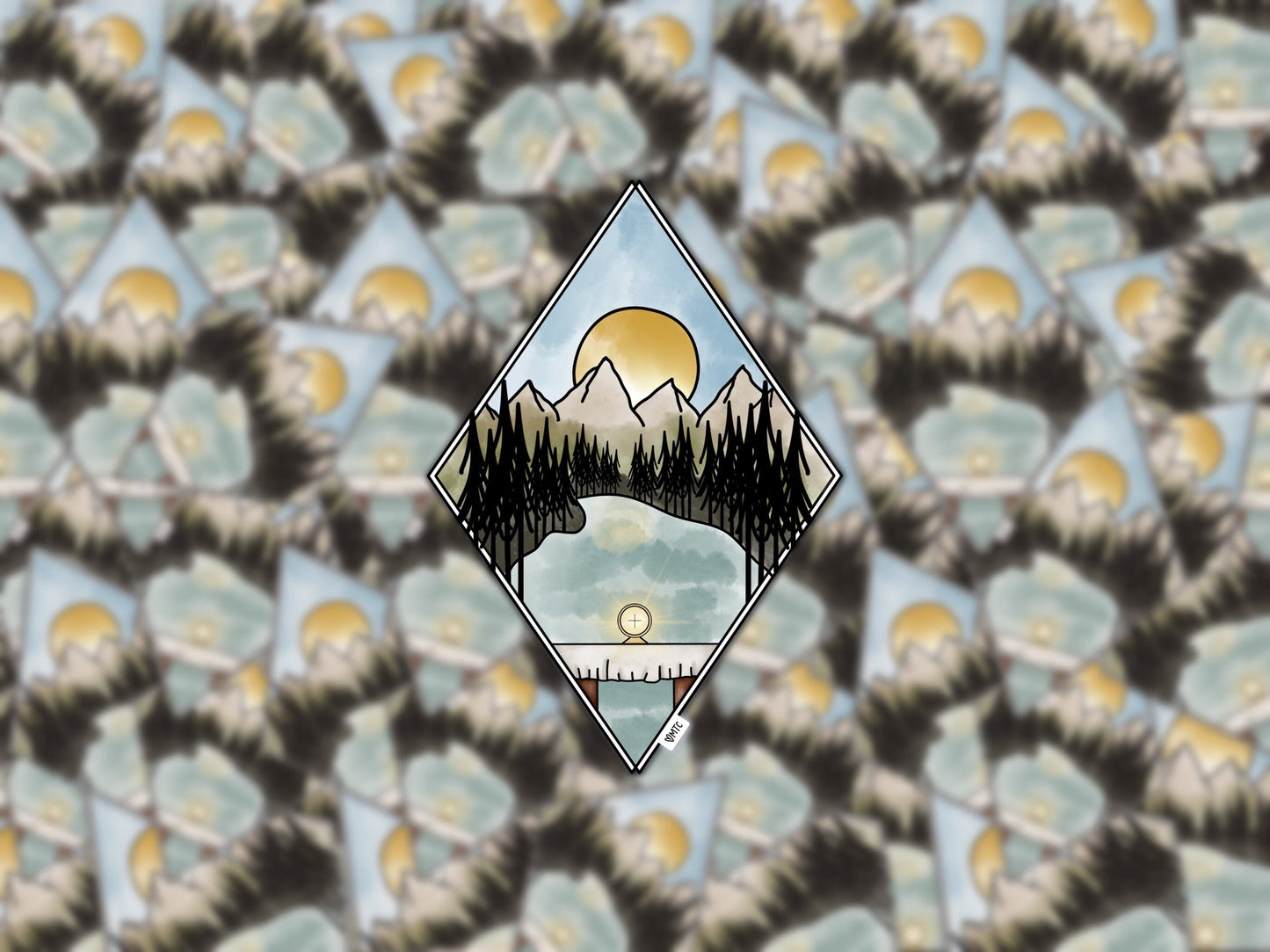DAYLIGHT Adoration Scene Sticker // Catholic Sticker // Adoration Sticker